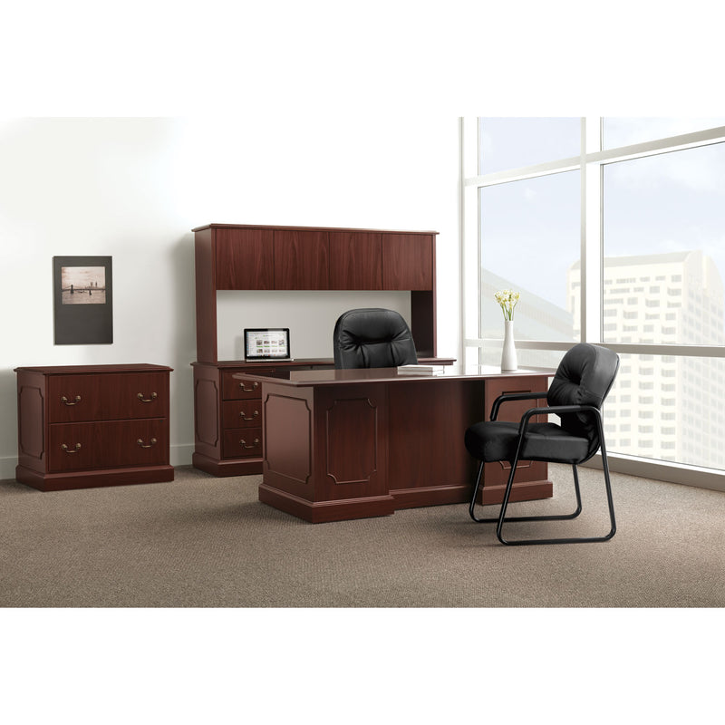 HON 94000 Series Double Pedestal Desk, 72" x 36" x 29.5", Mahogany