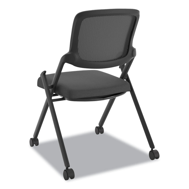 HON VL304 Mesh Back Nesting Chair, Supports Up to 250 lb, Black