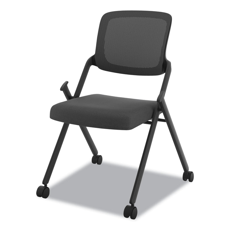 HON VL304 Mesh Back Nesting Chair, Supports Up to 250 lb, Black