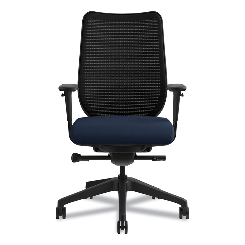 HON Nucleus Series Work Chair, ilira-Stretch M4 Back, Supports Up to 300 lb, 17" to 22" Seat Height, Navy Seat/Back, Black Base