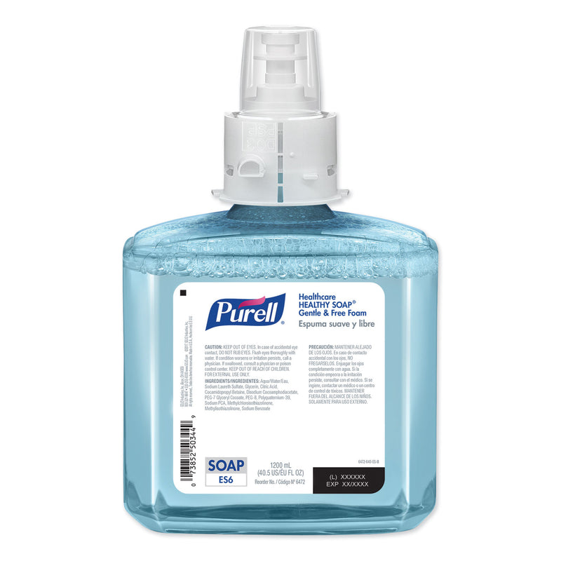 PURELL HEALTHY SOAP Gentle and Free Foam, For ES6 Dispensers, Fragrance-Free, 1,200 mL, 2/Carton