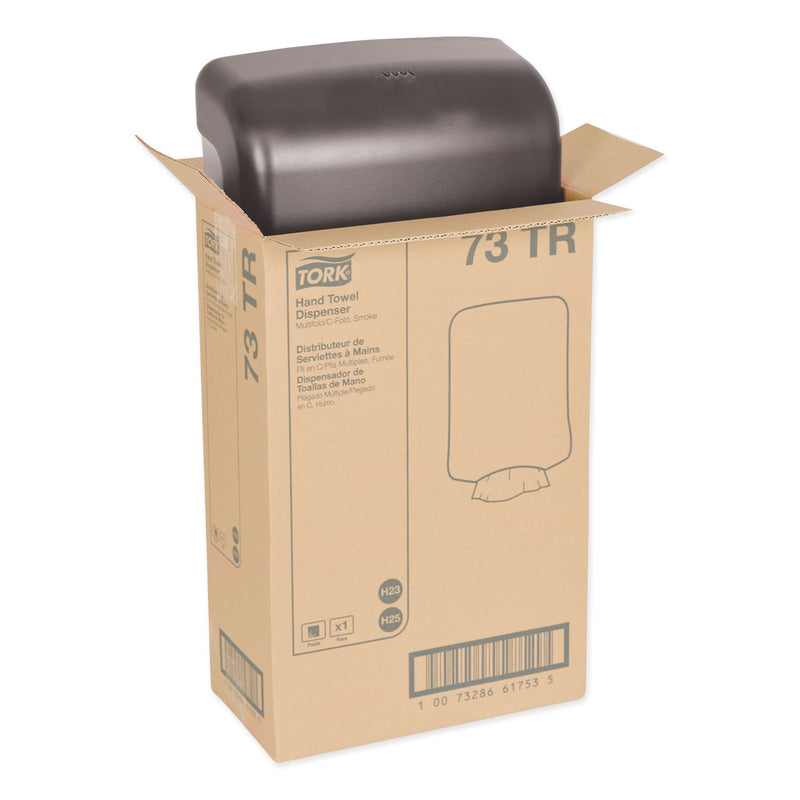 Tork Folded Towel Dispenser, 11.75 x 6.25 x 18, Smoke