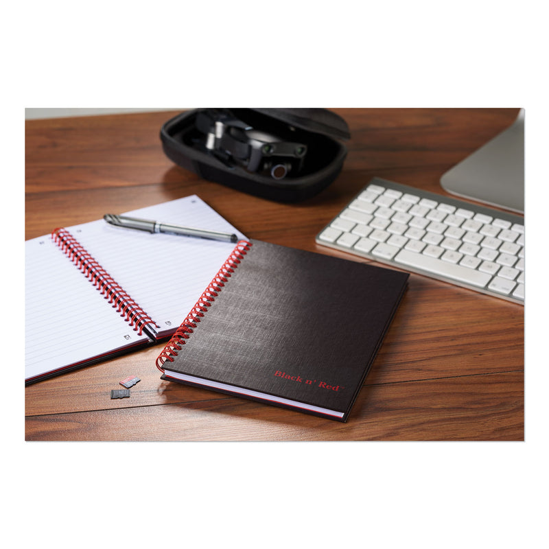 Black n' Red Hardcover Twinwire Notebook, SCRIBZEE Compatible, 1 Subject, Wide/Legal Rule, Black Cover, 11 x 8.5, 70 Sheets