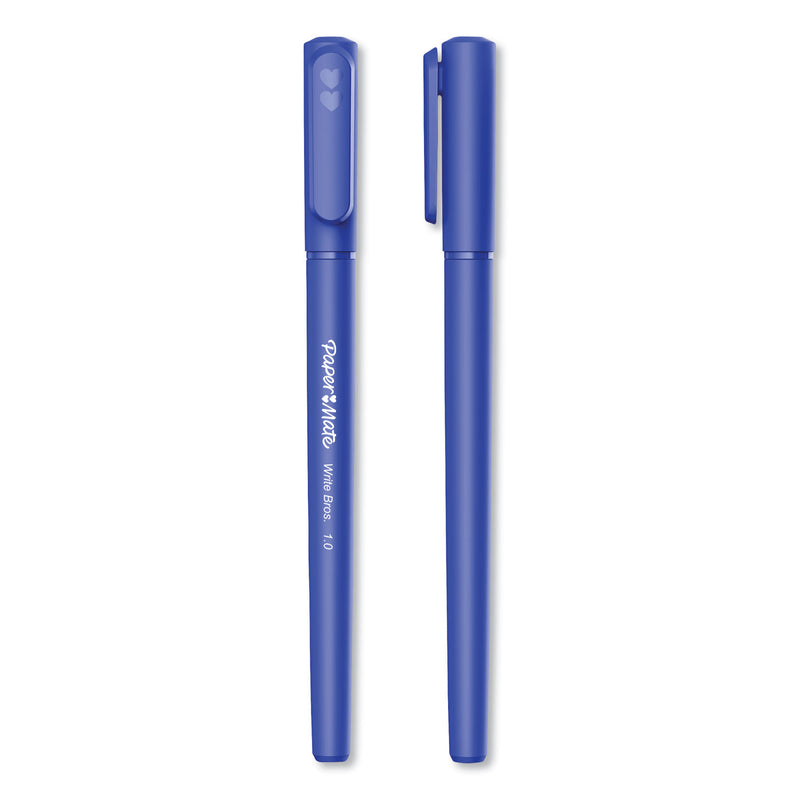 Paper Mate Write Bros. Ballpoint Pen Value Pack, Stick, Medium 1 mm, Blue Ink, Blue Barrel, 120/Pack