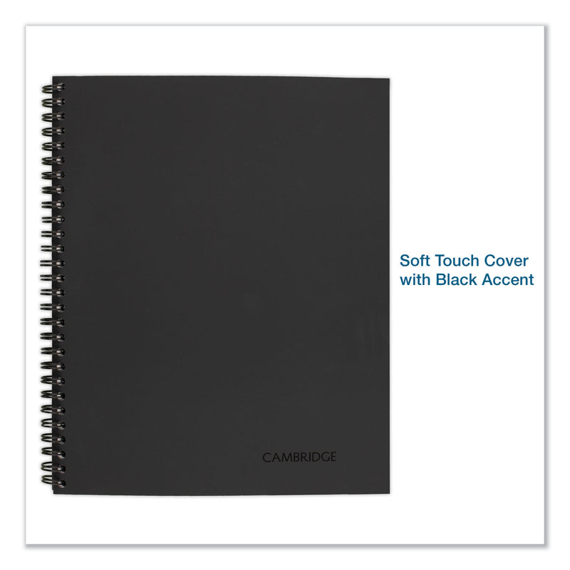 Cambridge Wirebound Guided Action Planner Notebook, 1-Subject, Project-Management Format, Gray Cover, 11 x 8.5, 80 Sheets