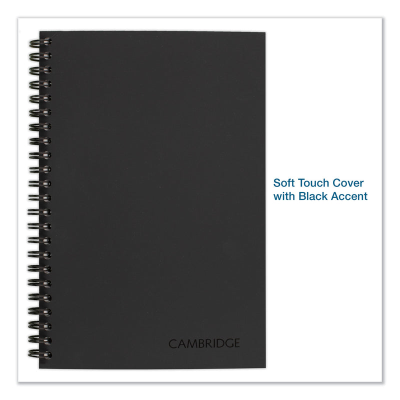 Cambridge Wirebound Guided QuickNotes Notebook, 1 Subject, List-Management Format, Dark Gray Cover, 8 x 5, 80 Sheets