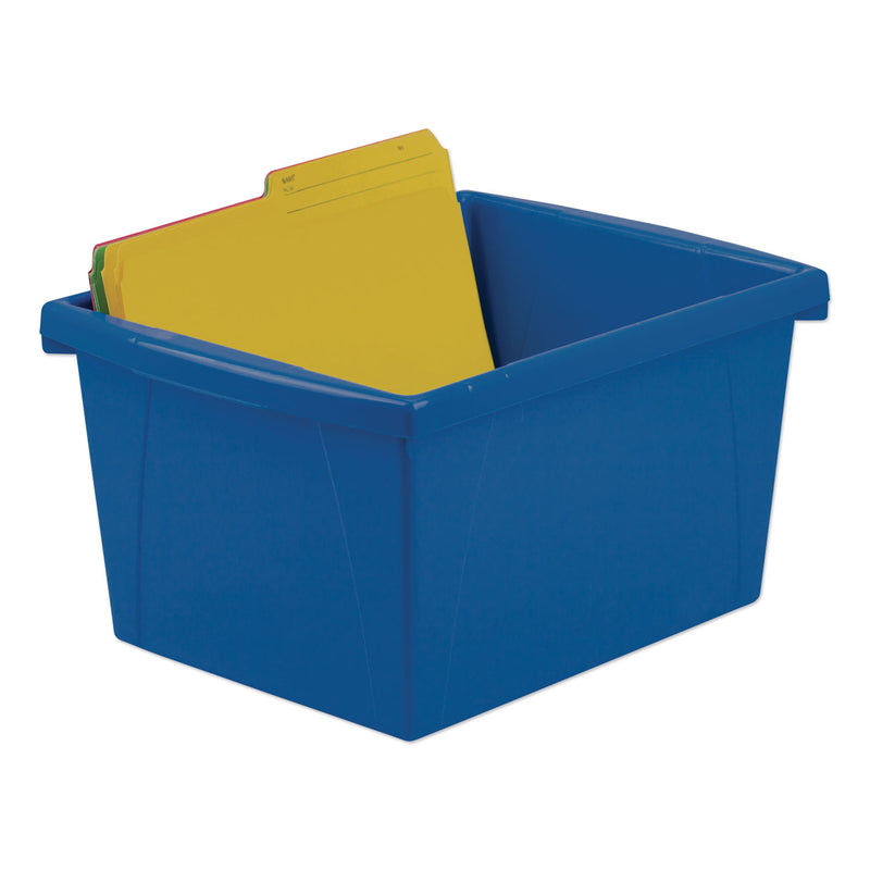 Storex Storage Bins, 4 gal, 10" x 12.63" x 7.75", Randomly Assorted Colors