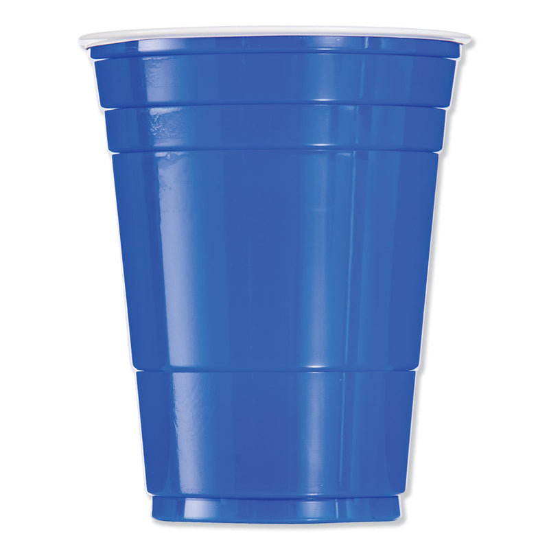 Dart Solo Plastic Party Cold Cups, 16 oz, Blue, 50/Pack