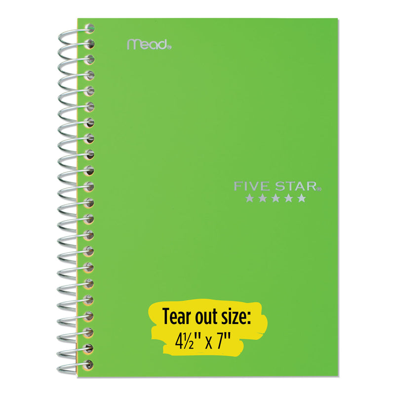 Five Star Wirebound Notebook, 1 Subject, Medium/College Rule, Green Cover, 11 x 8.5, 100 Sheets