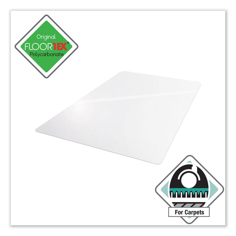 Floortex Cleartex Ultimat Polycarbonate Chair Mat for Low/Medium Pile Carpet, 35 x 47, Clear