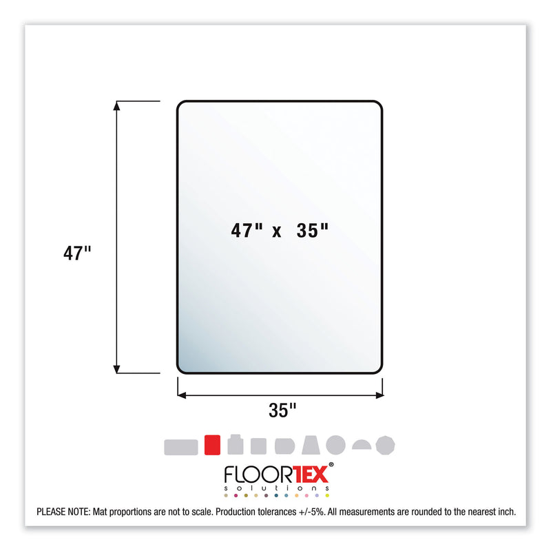 Floortex Cleartex Ultimat Polycarbonate Chair Mat for Low/Medium Pile Carpet, 35 x 47, Clear