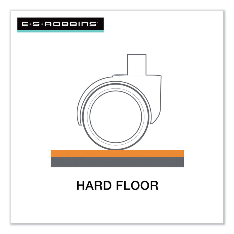 ES Robbins EverLife Chair Mat for Hard Floors, Light Use, Rectangular, 46" x 60", Clear