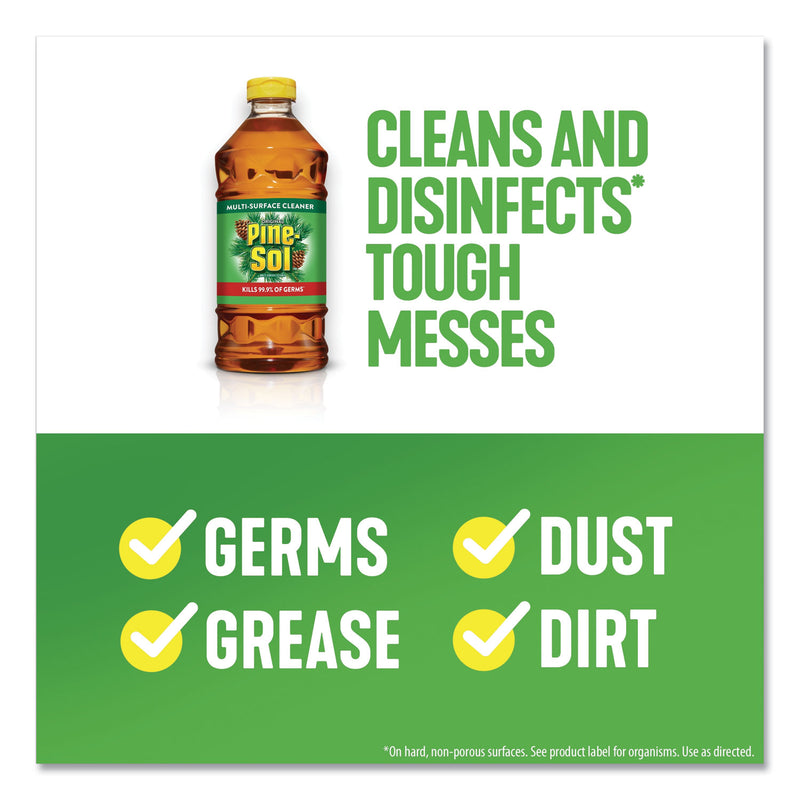 Pine-Sol Multi-Surface Cleaner, Pine Disinfectant, 24oz Bottle, 12 Bottles/Carton