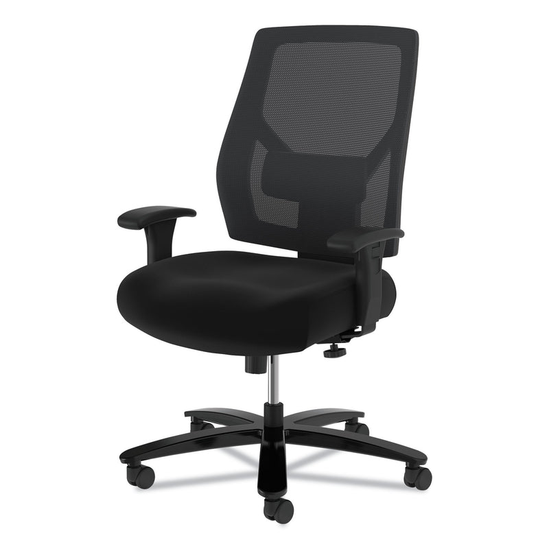 HON Crio Big and Tall Mid-Back Task Chair, Supports Up to 450 lb, 18" to 22" Seat Height, Black