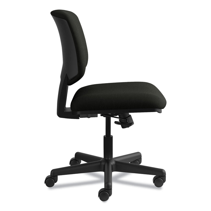 HON Volt Series Leather Task Chair, Supports Up to 250 lb, 18" to 22.25" Seat Height, Black