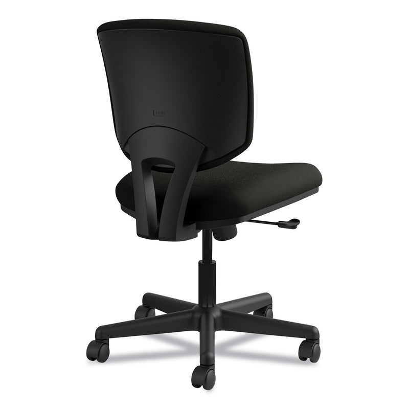 HON Volt Series Leather Task Chair, Supports Up to 250 lb, 18" to 22.25" Seat Height, Black