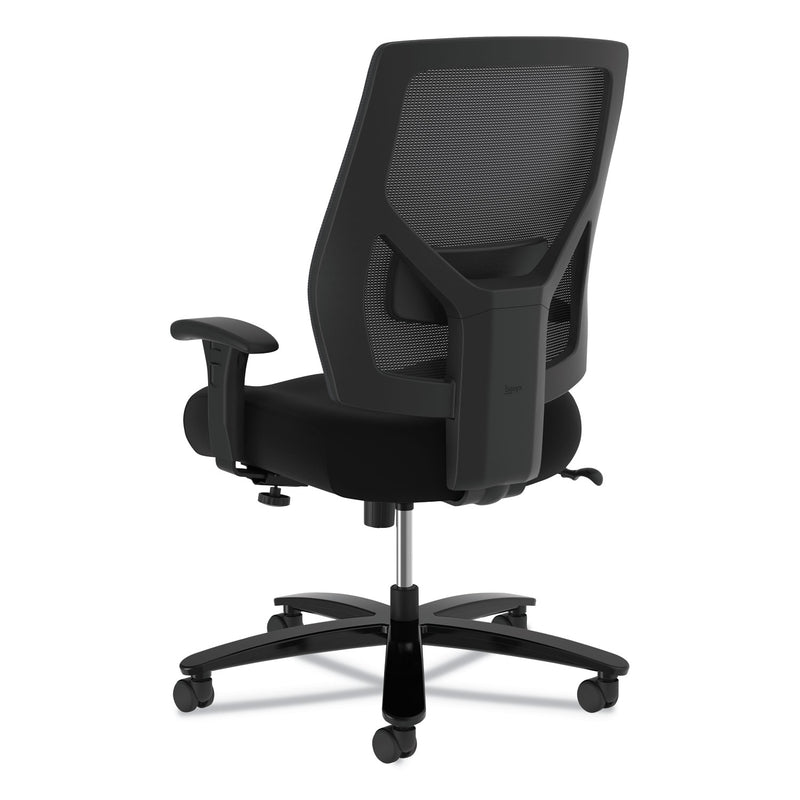 HON Crio Big and Tall Mid-Back Task Chair, Supports Up to 450 lb, 18" to 22" Seat Height, Black