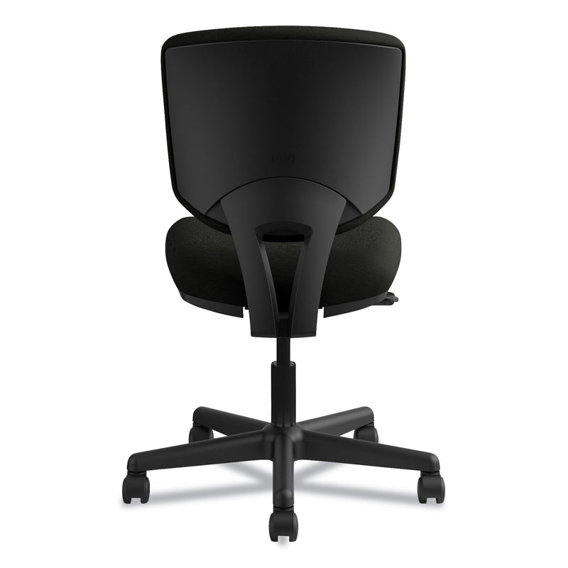 HON Volt Series Leather Task Chair, Supports Up to 250 lb, 18" to 22.25" Seat Height, Black