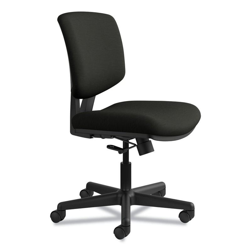 HON Volt Series Leather Task Chair, Supports Up to 250 lb, 18" to 22.25" Seat Height, Black