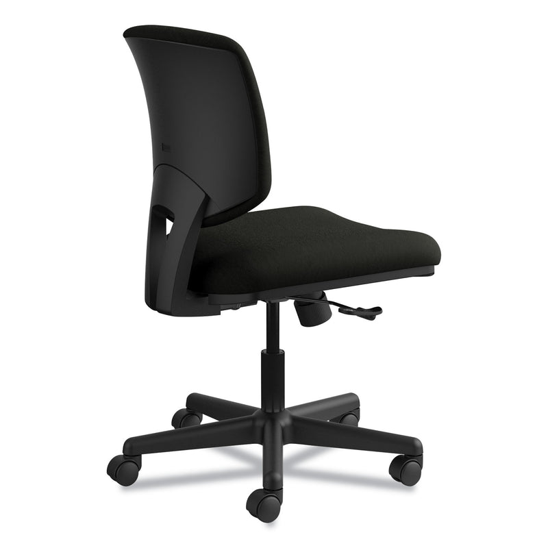 HON Volt Series Leather Task Chair, Supports Up to 250 lb, 18" to 22.25" Seat Height, Black