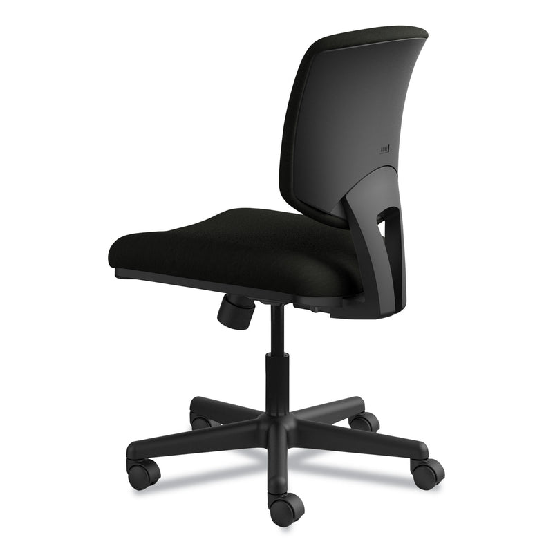 HON Volt Series Leather Task Chair, Supports Up to 250 lb, 18" to 22.25" Seat Height, Black