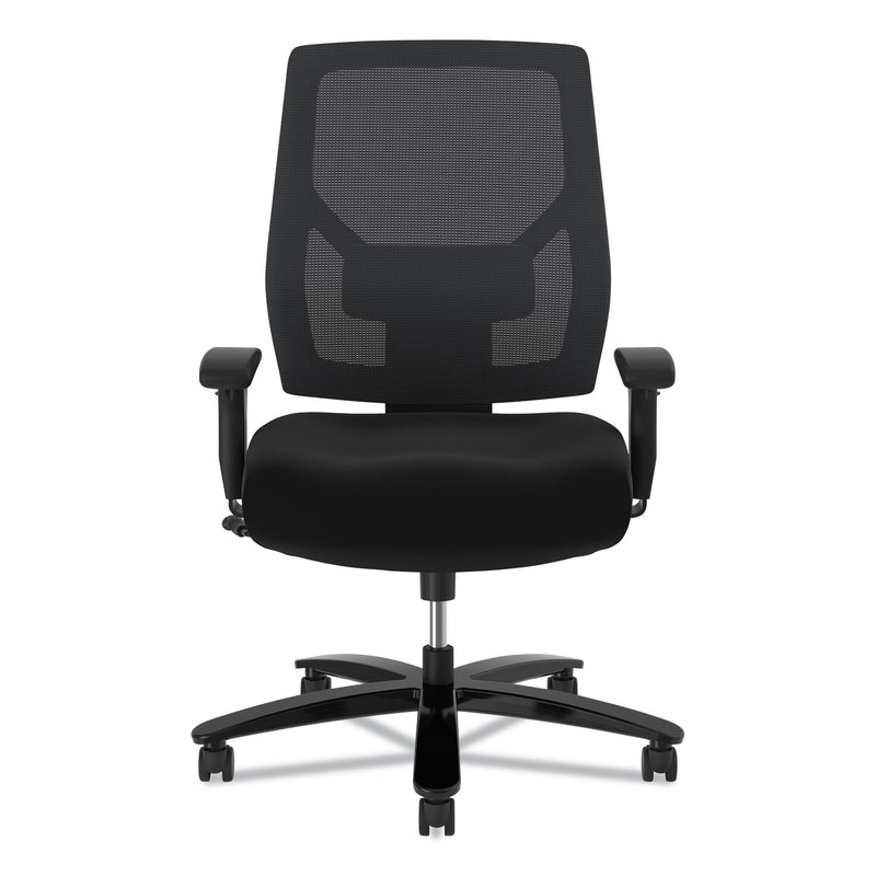 HON Crio Big and Tall Mid-Back Task Chair, Supports Up to 450 lb, 18" to 22" Seat Height, Black