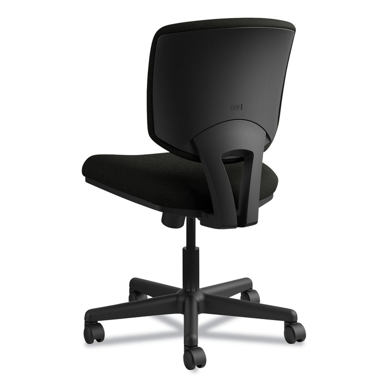 HON Volt Series Leather Task Chair, Supports Up to 250 lb, 18" to 22.25" Seat Height, Black