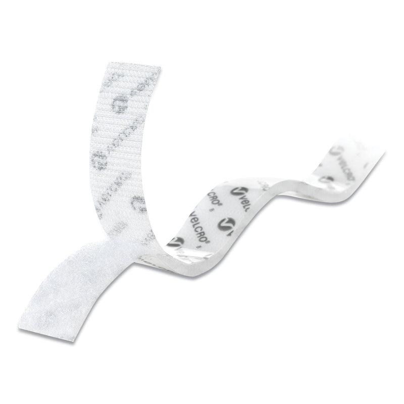 VELCRO Sticky-Back Fasteners, Removable Adhesive, 0.75" x 49 ft, White