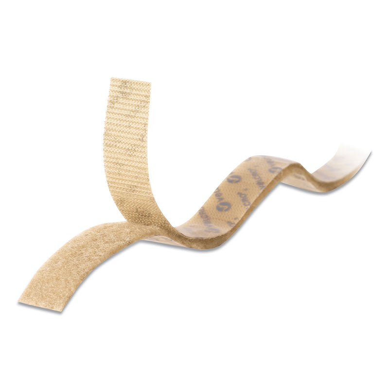 VELCRO Sticky-Back Fasteners with Dispenser, Removable Adhesive, 0.75" x 15 ft, Beige