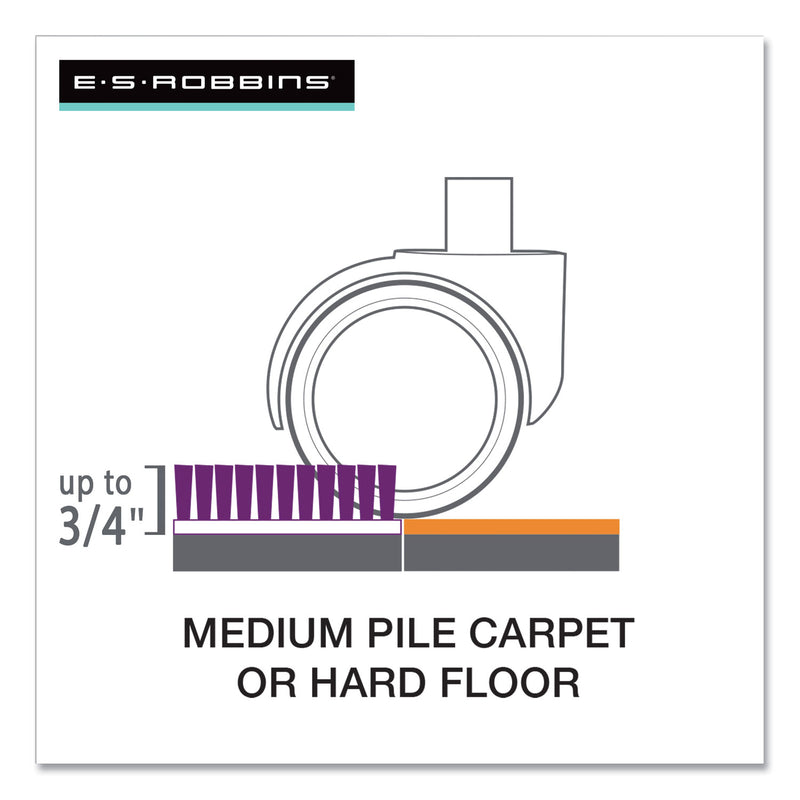 ES Robbins Floor+Mate, For Hard Floor to Medium Pile Carpet up to 0.75", 46 x 48, Clear