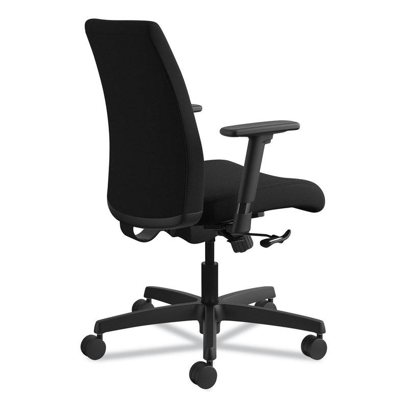 HON Ignition Series Fabric Low-Back Task Chair, Supports Up to 300 lb, 17" to 21.5" Seat Height, Black