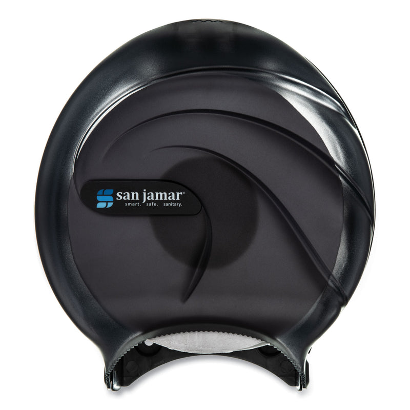 San Jamar Single 9" Jumbo Tissue Dispenser, Oceans, 10.25 x 5.63 x 12, Transparent Black Pearl