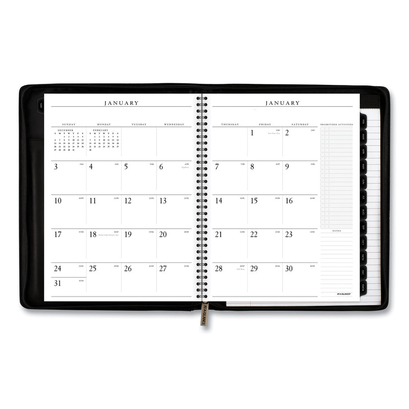 AT-A-GLANCE Executive Weekly Vertical-Column Appointment Book, Telephone/Address Section, 11 x 8.25, Black, 12-Month (Jan-Dec): 2023