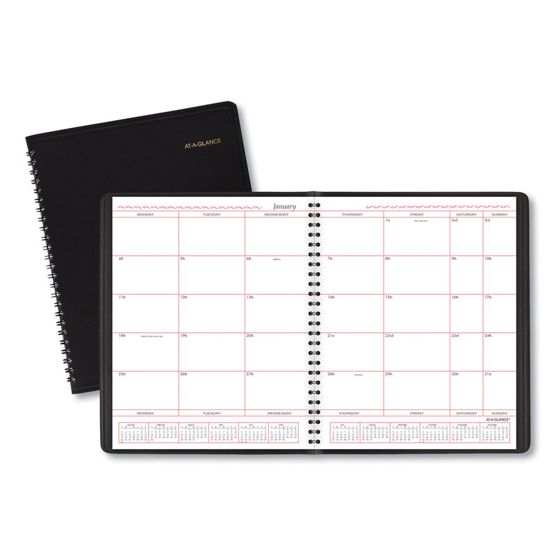 AT-A-GLANCE Monthly Planner in Business Week Format, 10 x 8, Black Cover, 12-Month (Jan to Dec): 2023