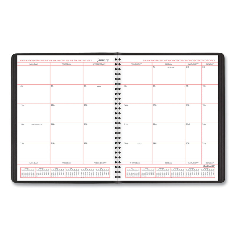 AT-A-GLANCE Monthly Planner in Business Week Format, 10 x 8, Black Cover, 12-Month (Jan to Dec): 2023