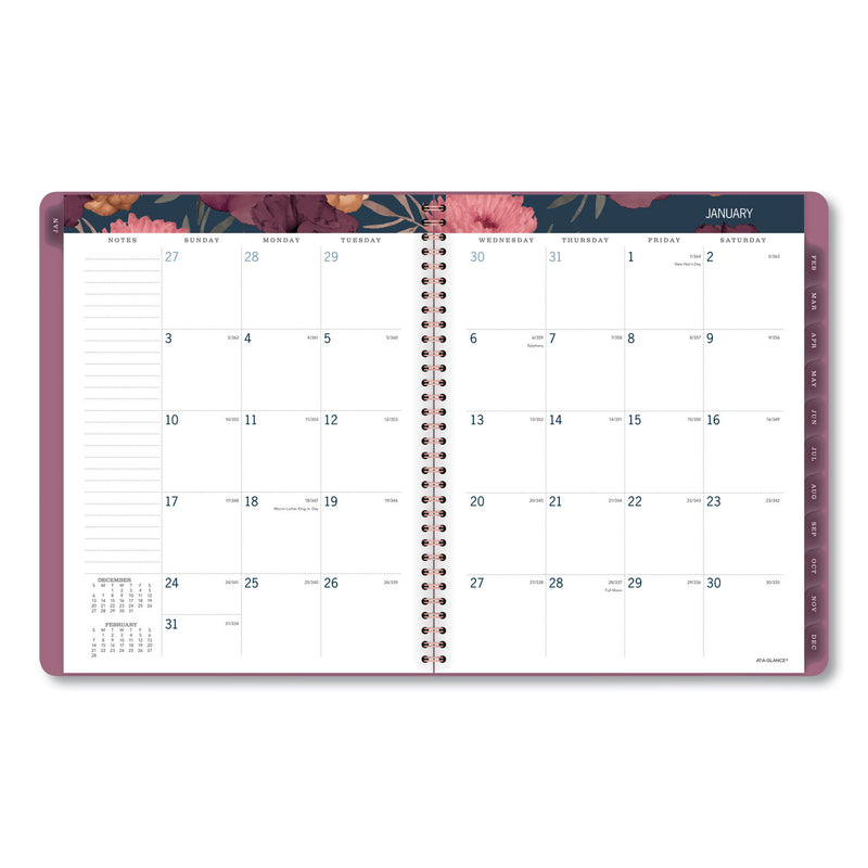 AT-A-GLANCE Dark Romance Weekly/Monthly Planner, Dark Romance Floral Artwork, 11 x 8.5, Multicolor Cover, 13-Month (Jan-Jan): 2023-2024