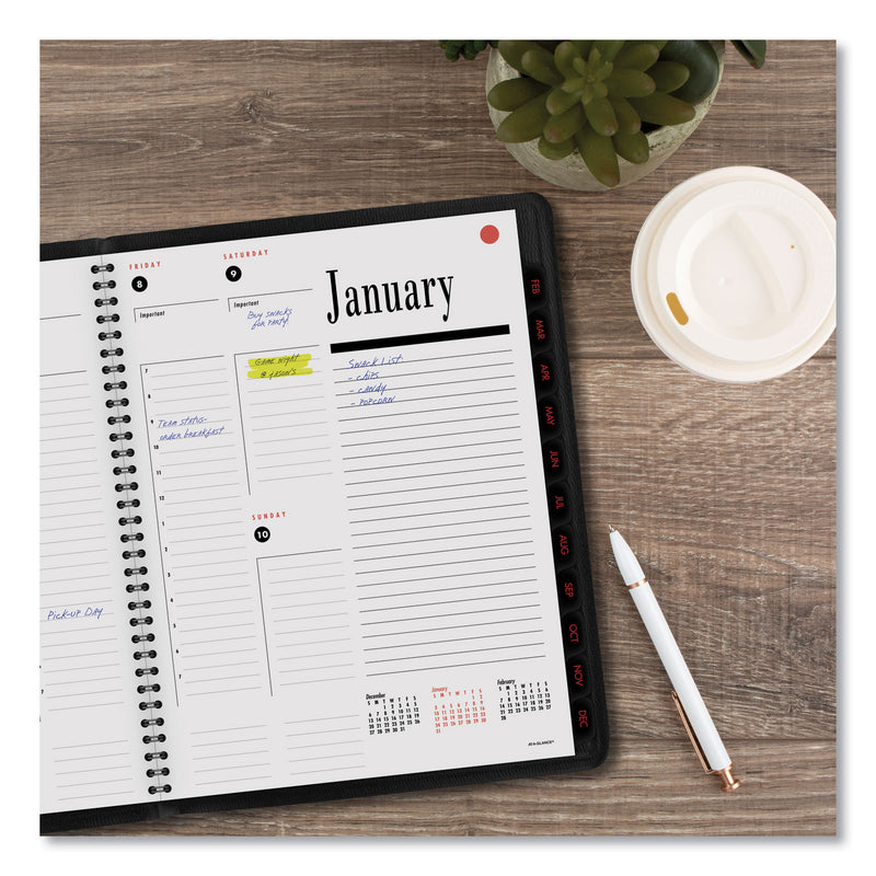 AT-A-GLANCE 800 Range Weekly/Monthly Appointment Book, 11 x 8.25, Black Cover, 12-Month (Jan to Dec): 2023