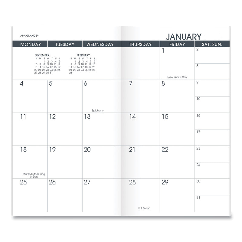 AT-A-GLANCE Pocket Size Monthly Planner Refill, 6 x 3.5, White Sheets, 13-Month (Jan to Jan): 2023 to 2024