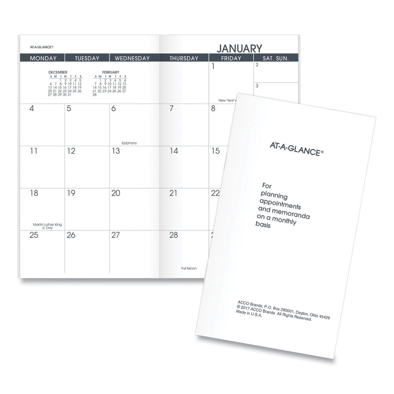 AT-A-GLANCE Pocket Size Monthly Planner Refill, 6 x 3.5, White Sheets, 13-Month (Jan to Jan): 2023 to 2024