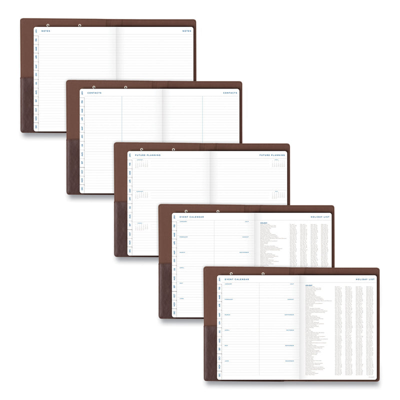 AT-A-GLANCE Signature Collection Monthly Clipfolio, 11 x 8, Distressed Brown Cover, 13-Month (Jan to Jan): 2023 to 2024