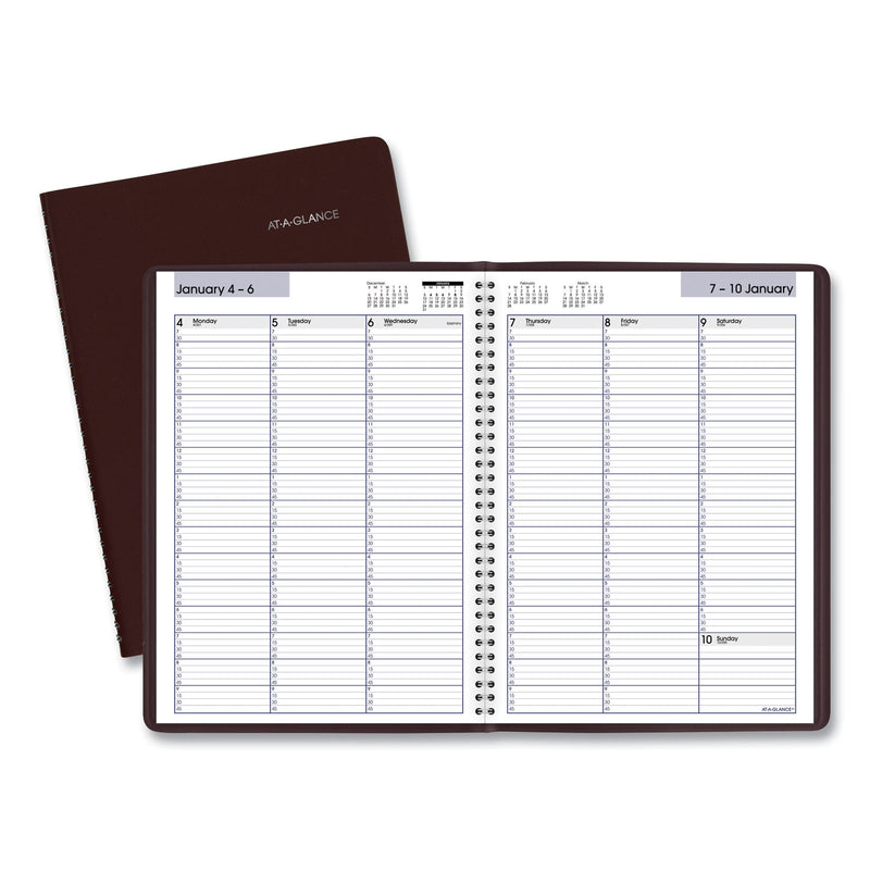 AT-A-GLANCE DayMinder Weekly Appointment Book, Vertical-Column Format, 11 x 8, Burgundy Cover, 12-Month (Jan to Dec): 2023