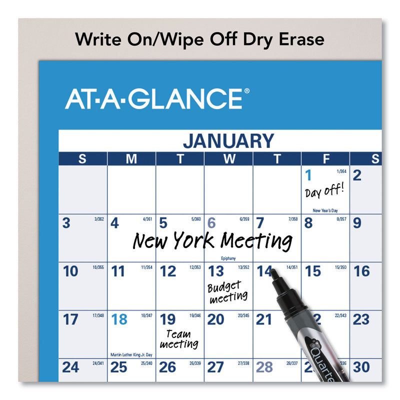 AT-A-GLANCE Horizontal Reversible/Erasable Wall Planner, 36 x 24, AY: 12-Month (July-June): 2022-2023, RY: 12-Month (Jan-Dec): 2023