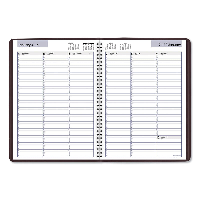 AT-A-GLANCE DayMinder Weekly Appointment Book, Vertical-Column Format, 11 x 8, Burgundy Cover, 12-Month (Jan to Dec): 2023