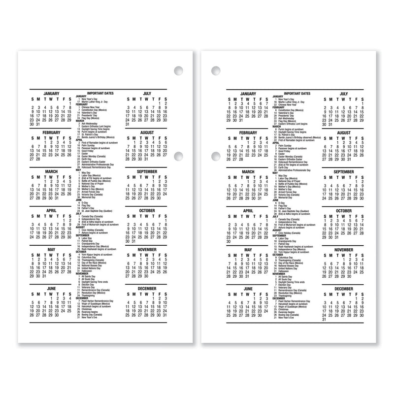 AT-A-GLANCE Desk Calendar Refill, 3.5 x 6, White Sheets, 2023