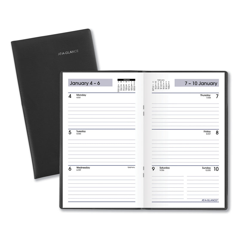 AT-A-GLANCE DayMinder Weekly Pocket Planner, 6 x 3.5, Black Cover, 12-Month (Jan to Dec): 2023