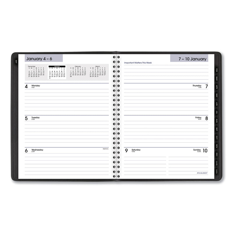 AT-A-GLANCE DayMinder Executive Weekly/Monthly Refillable Planner, 8.75 x 7, Black Cover, 12-Month (Jan to Dec): 2023