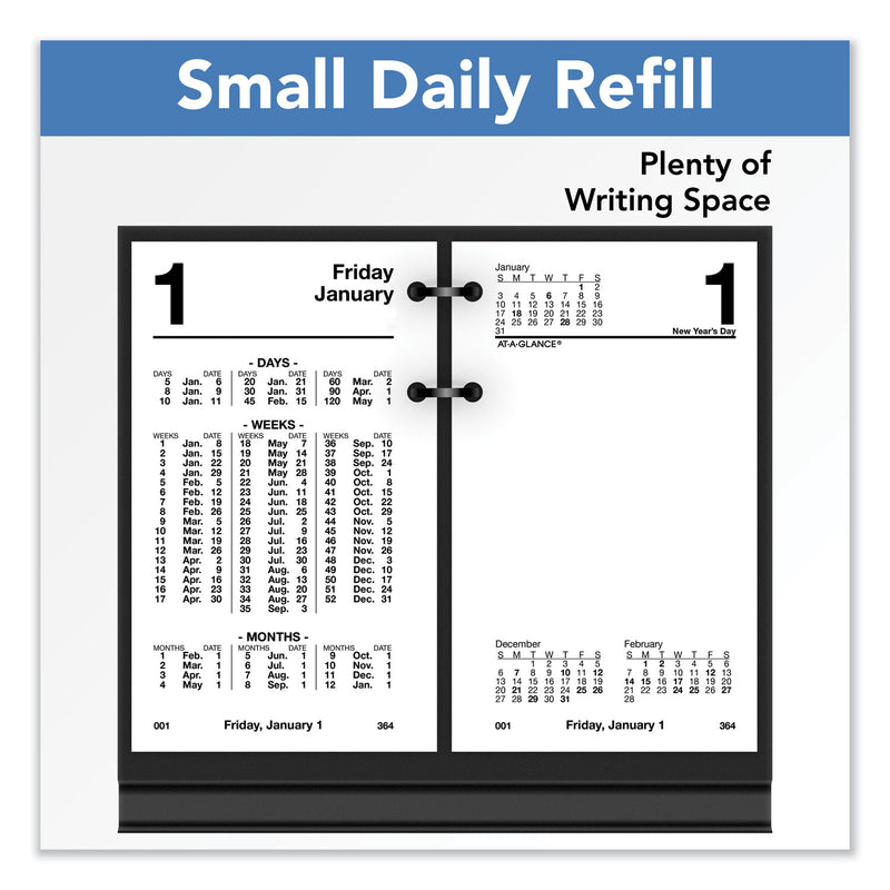 AT-A-GLANCE Financial Desk Calendar Refill, 3.5 x 6, White Sheets, 2023