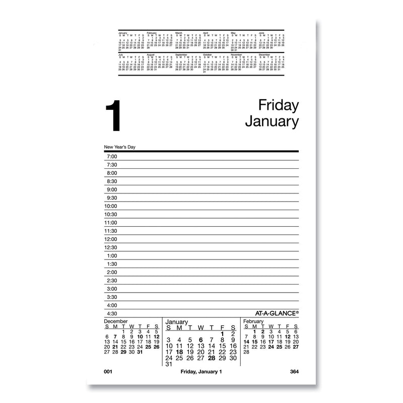 AT-A-GLANCE Pad Style Desk Calendar Refill, 5 x 8, White Sheets, 2023