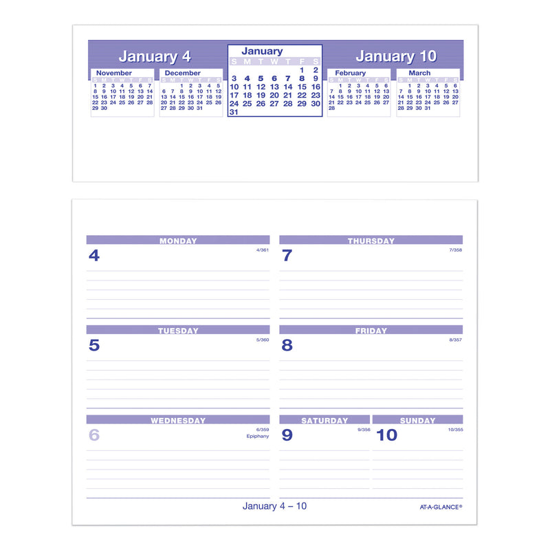 AT-A-GLANCE Flip-A-Week Desk Calendar and Base, 7 x 5.5, White Sheets, 2023