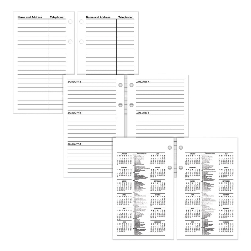 AT-A-GLANCE Financial Desk Calendar Refill, 3.5 x 6, White Sheets, 2023